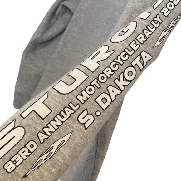 2023 Heather Gray White Sturgis Motorcycle Rally Bikercore Biker Sweatshirt S - Picture 5 of 16